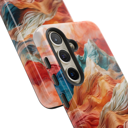 Fabric Peaks Cream Samsung S24 Case - Tough