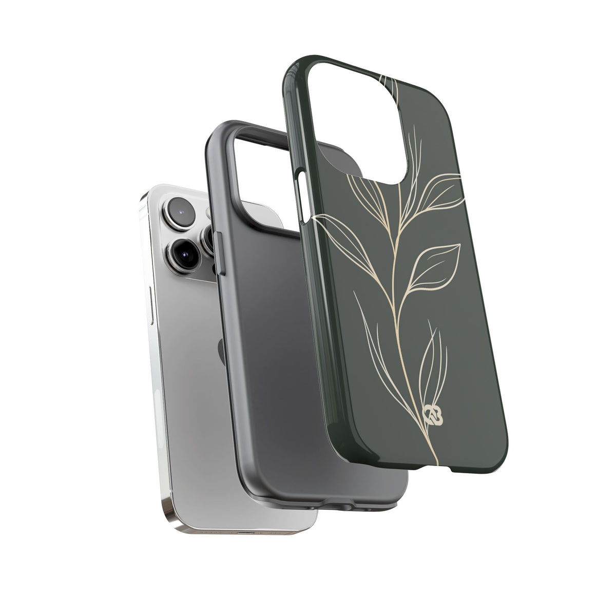 Minimal Botanical Stem · Tough Phone Case for iPhone · Green