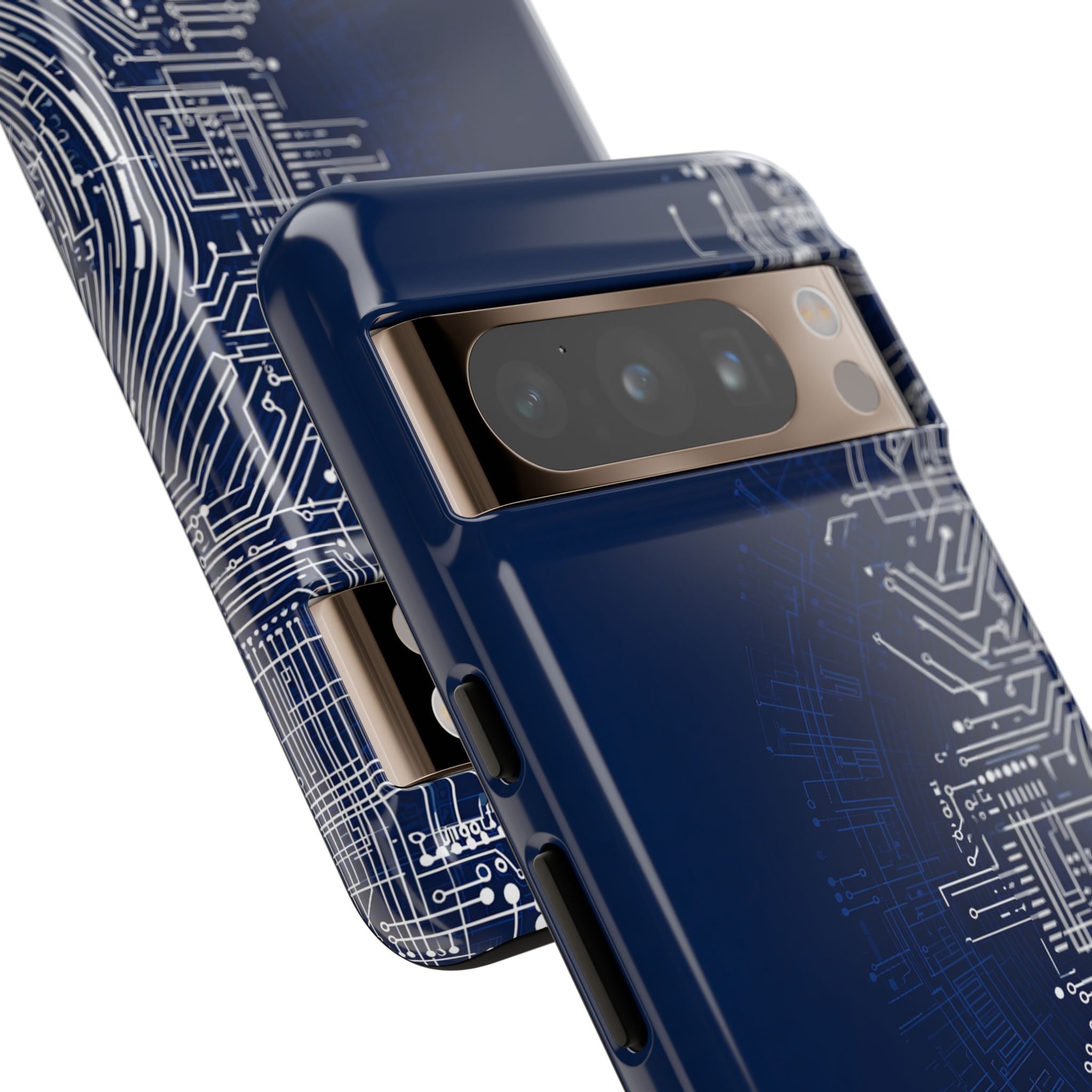 Blue Tough Phone Case for Google Pixel - Cobalt Circuit Logic