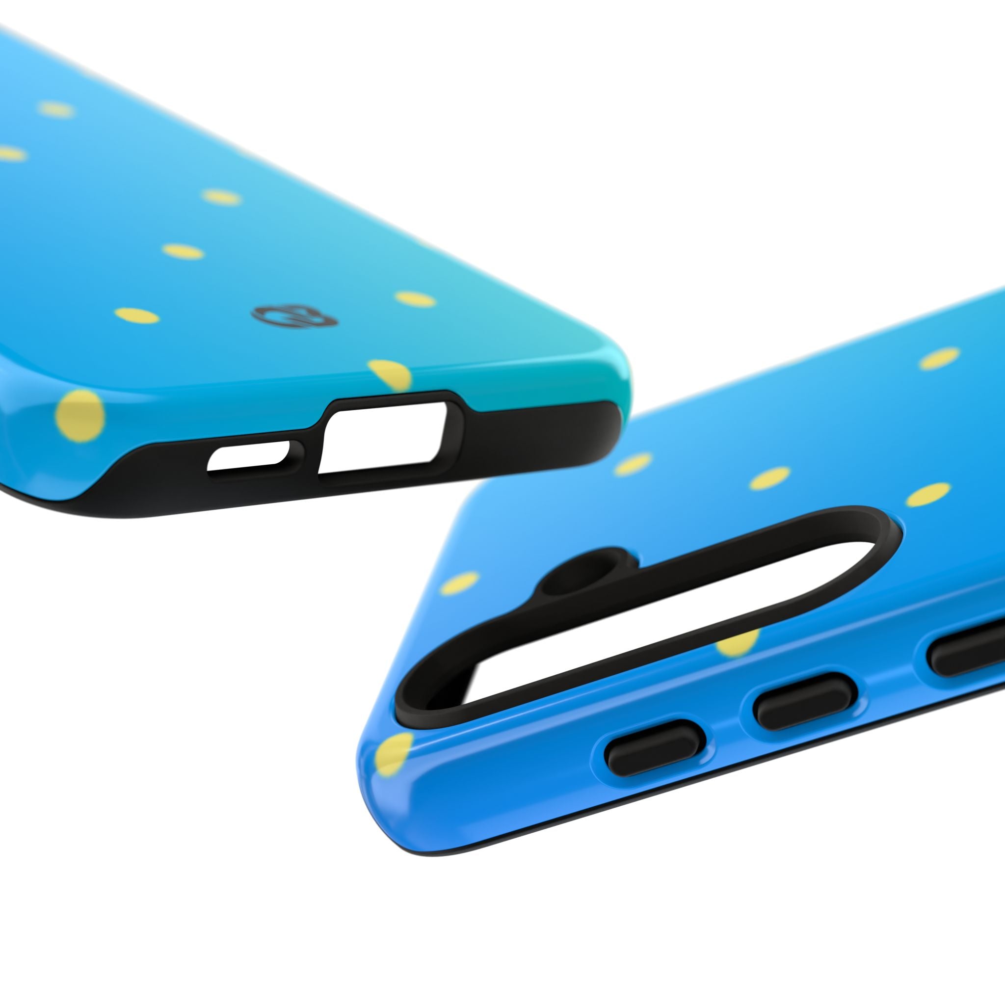 Cyan Sun Dots · Tough Custodia per Samsung