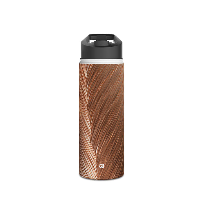 Rose Gold Weave · Insulated Water Bottle · Brown