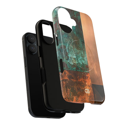 Teal Tough 2.0 Magsafe Phone Case for iPhone - Verdigris Copper Slab