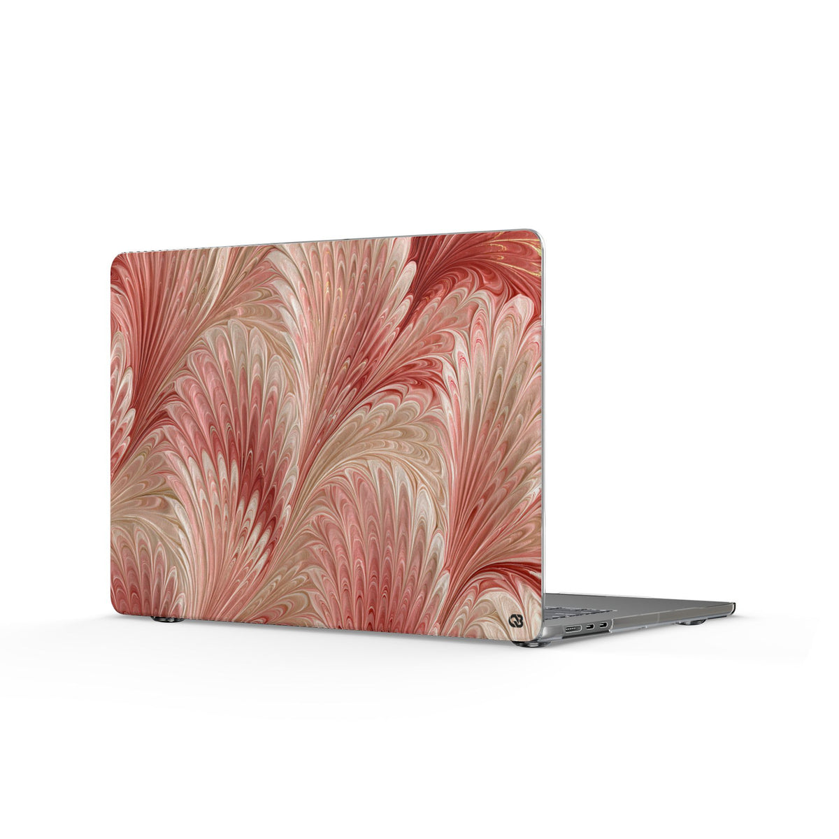 Blush Petal Plume · Clear Hard Case for MacBook · Pink