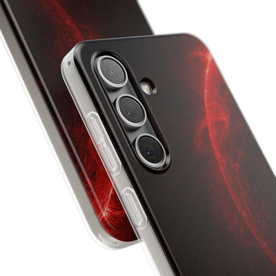 Red Lite Phone Case for Samsung - Solar Crimson Flare