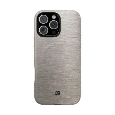 Brushed Silver Alloy · Tough 2.0 Magnetic Phone Case for iPhone · Silver