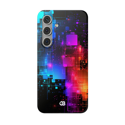 Spectral Circuit Grid · Lite Phone Case for Samsung · Black