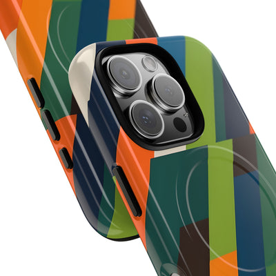 Angled Retro Mosaic · Tough+ Phone Case for iPhone · Magsafe