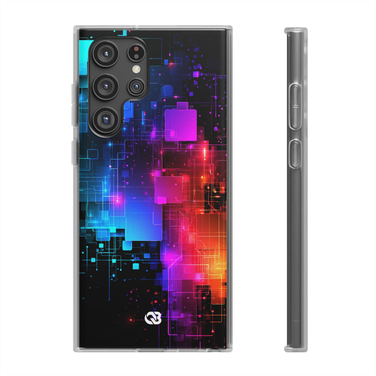 Spectral Circuit Grid · Lite Phone Case for Samsung · Black