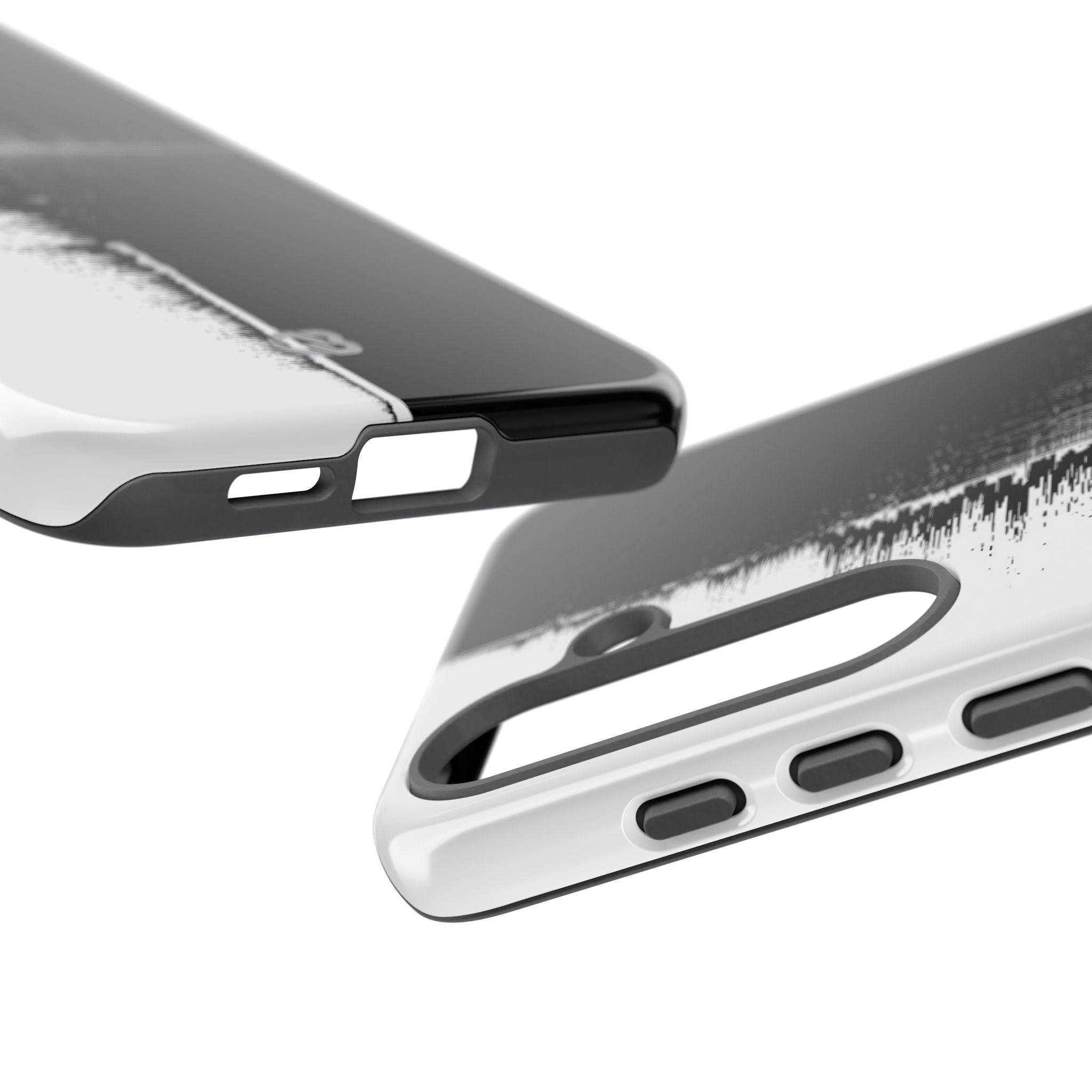 Black Tough Phone Case for Samsung - Static Signal Split