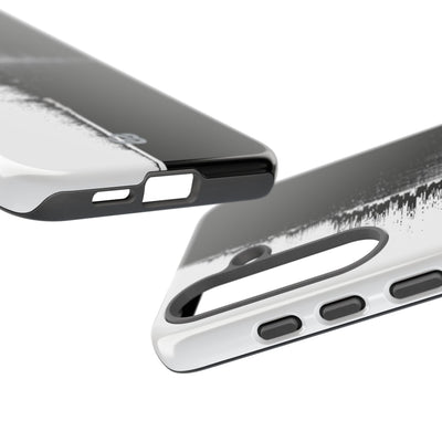 Black Tough Phone Case for Samsung - Static Signal Split