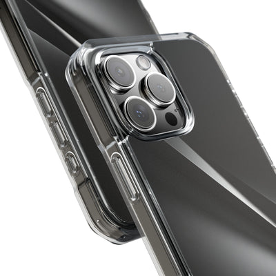 Obsidian Ridge · Clear Impact Magnetic Phone Case for iPhone ·  Black