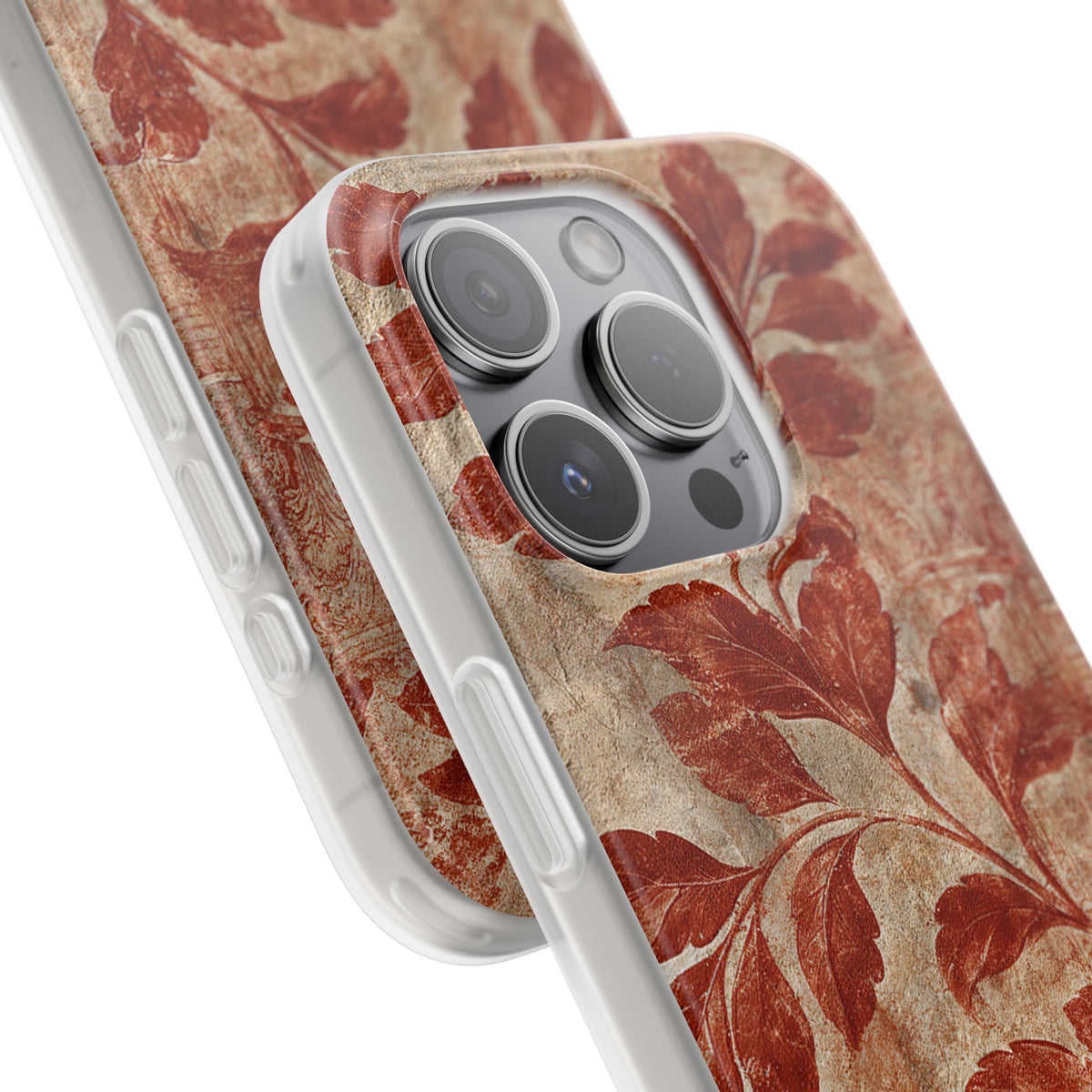 Terracotta Botanical Fresco · Lite Phone Case for iPhone ·  Red