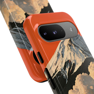 Sacred Peak Fuji · Tough Phone Case for Pixel ·  Orange