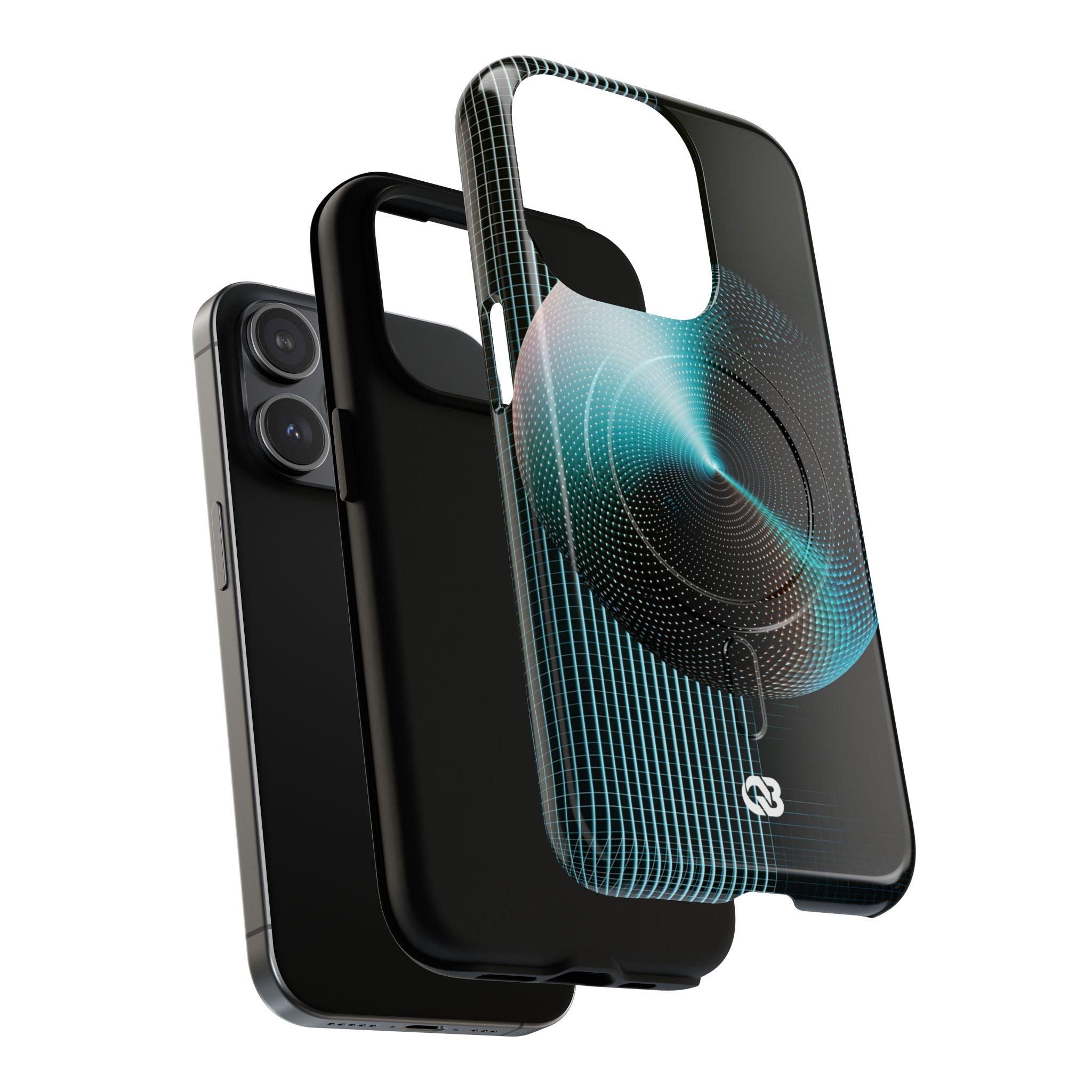 Blue Tough 2.0 Magsafe Phone Case for iPhone - Cyan Vector Sphere