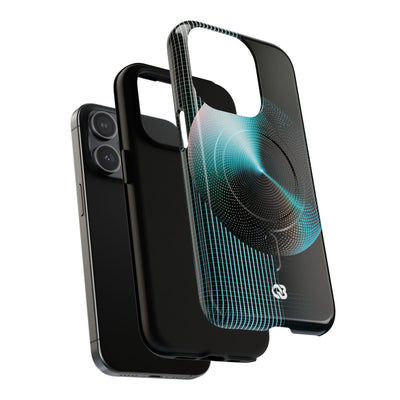Blue Tough 2.0 Magsafe Phone Case for iPhone - Cyan Vector Sphere