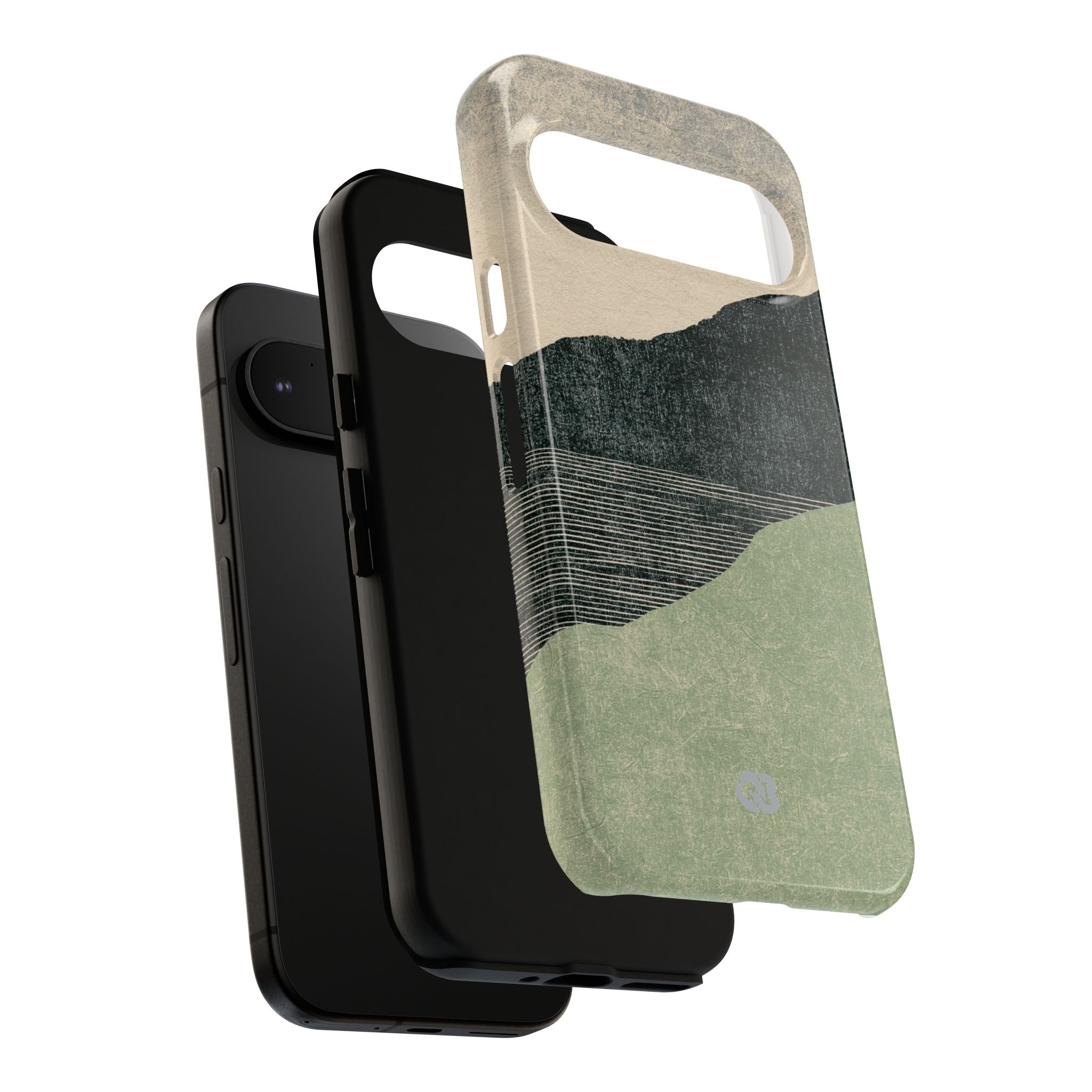 Green Tough Phone Case for Google Pixel - Moss Ridge Grain