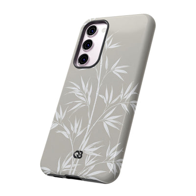 Beige Tough Phone Case for Samsung - Sandstone Bamboo Stalks
