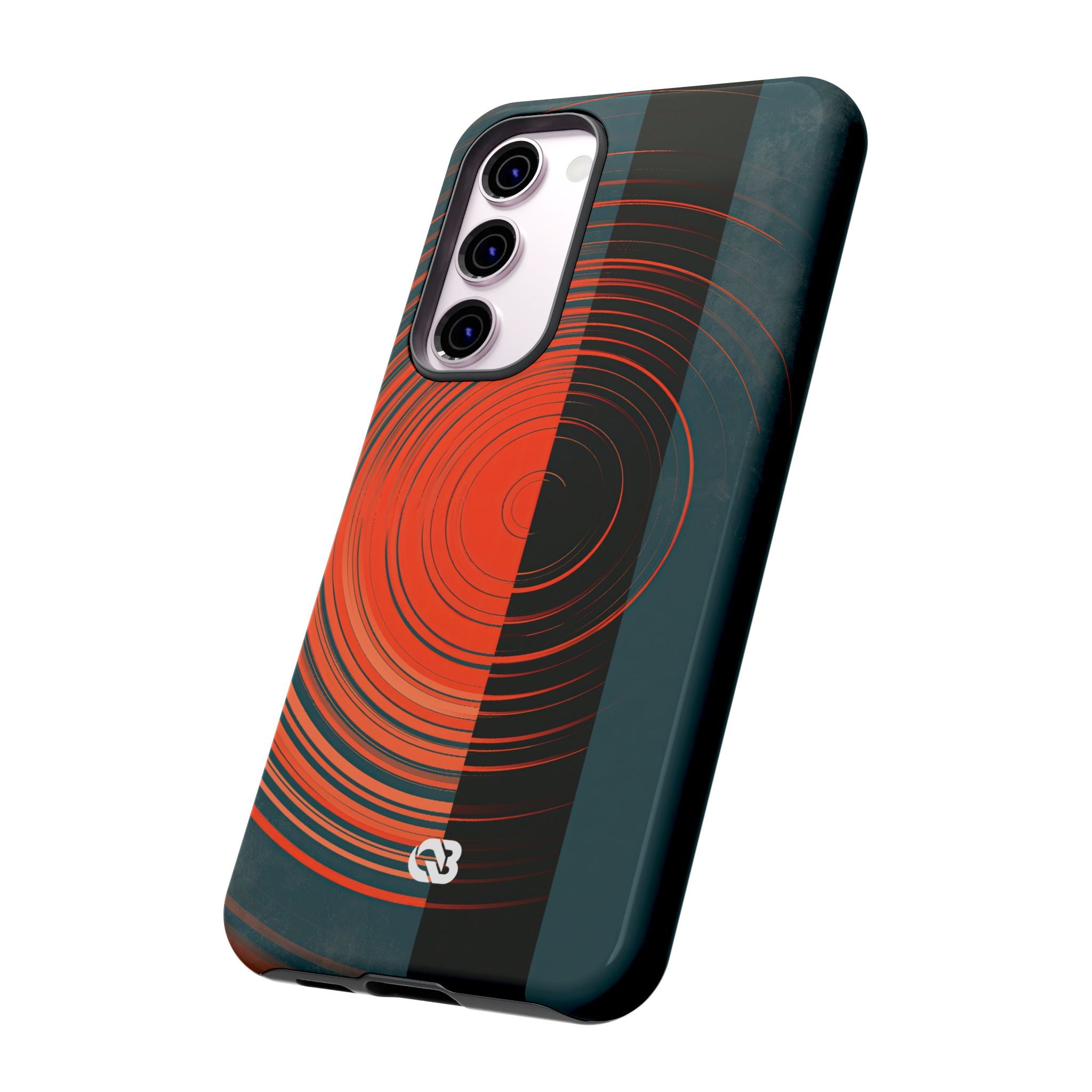 Teal Tough Phone Case for Samsung - Burnt Slate Radial