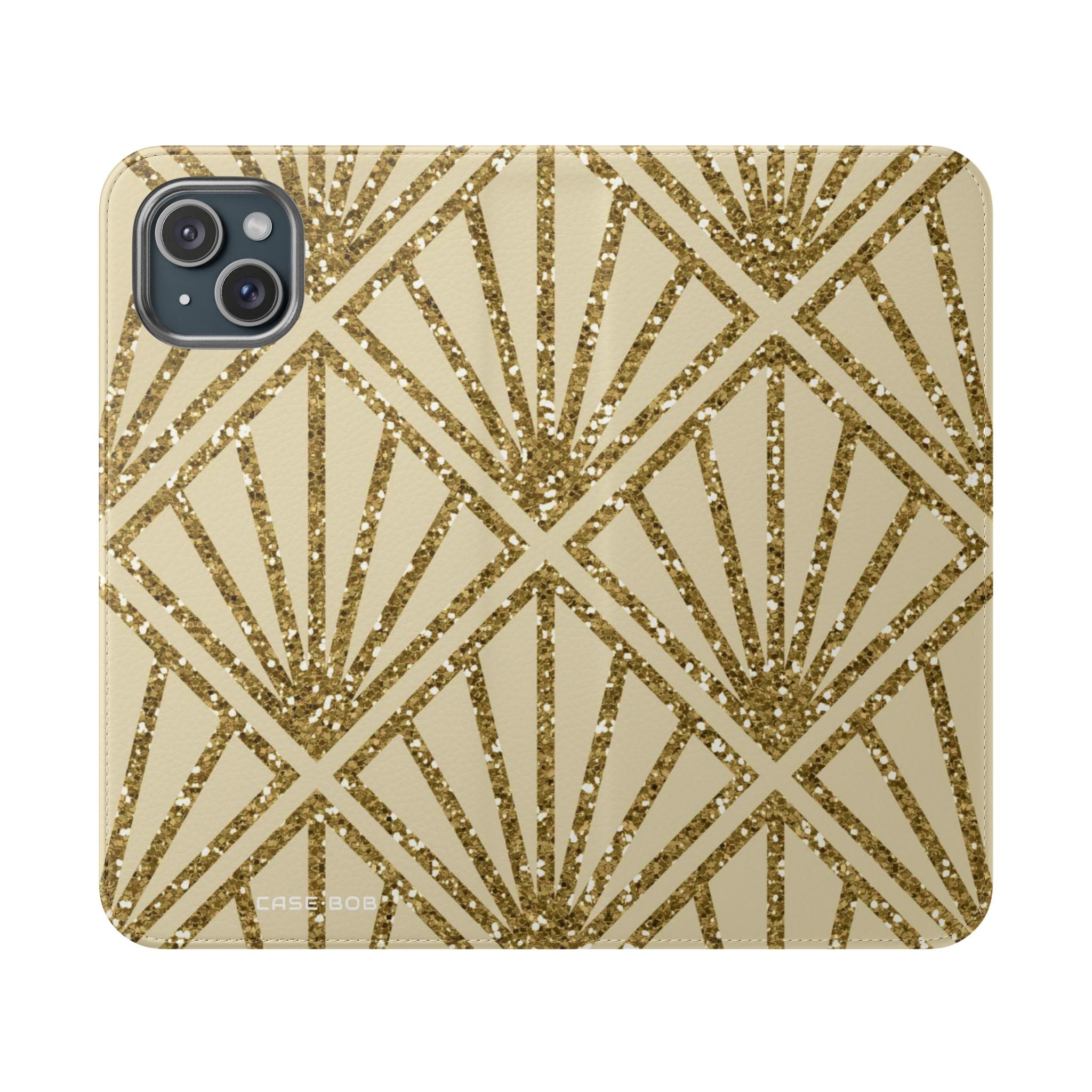 Golden Fan Sparkle - iPhone 15 Plus Case - Wallet