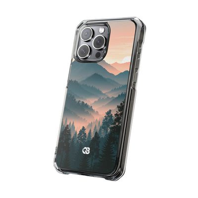 Teal Impact MagSafe Phone Case for iPhone - Alpine Teal Horizon
