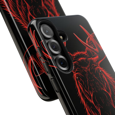 Nordic Moose Contour · Tough Phone Case for Samsung · Red