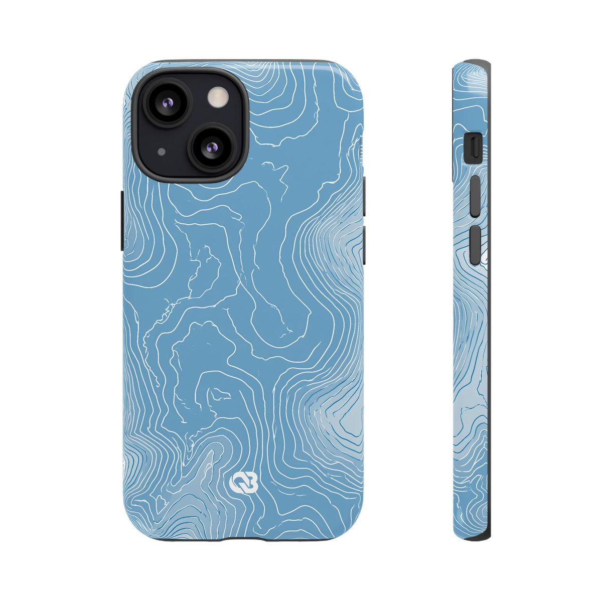 Glacial Basin Topo · Tough Phone Case for iPhone · Blue
