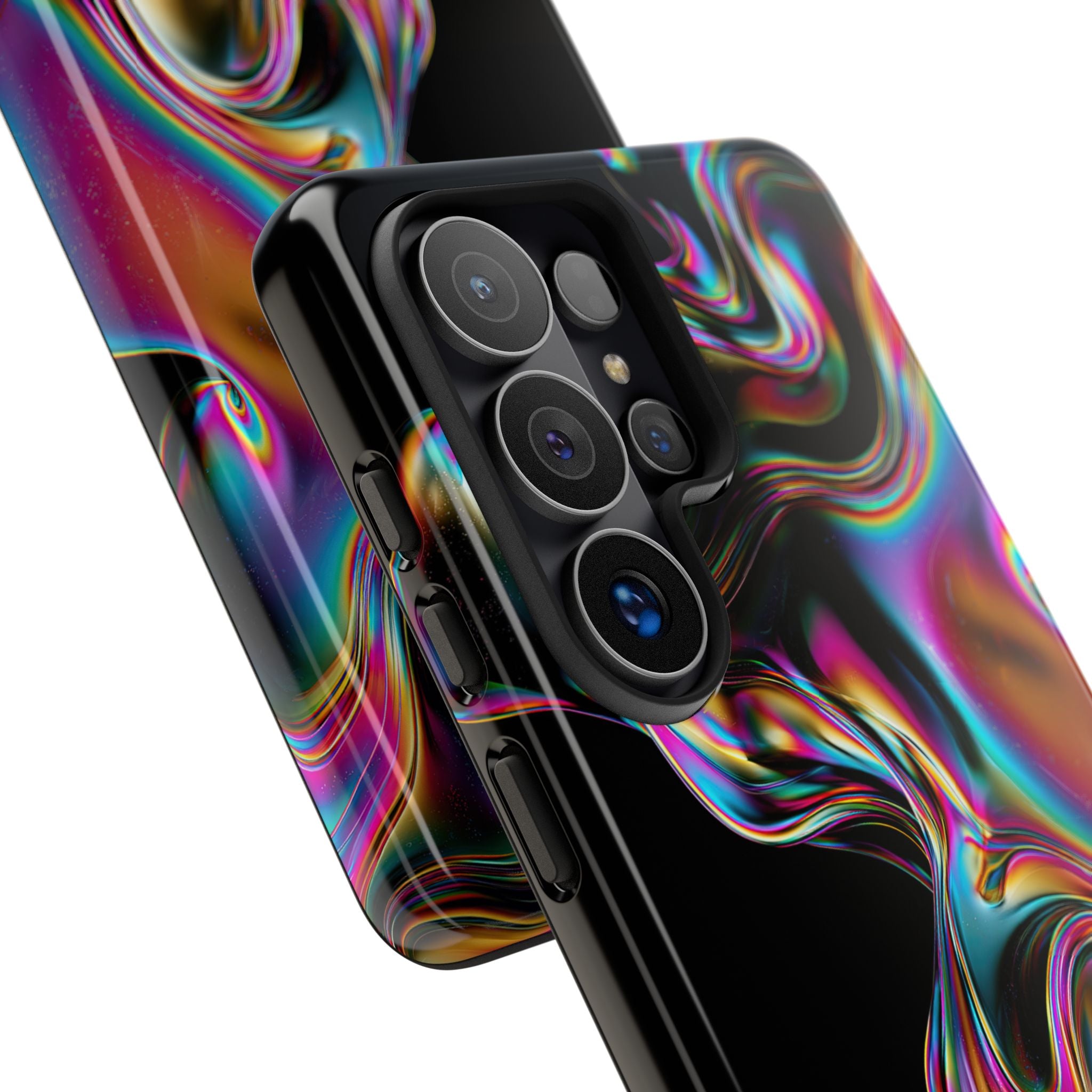 Purple Tough Phone Case for Samsung - Liquid Neon Chrome