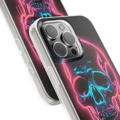 Neon Drip Skull · Lite Phone Case for iPhone ·  Black