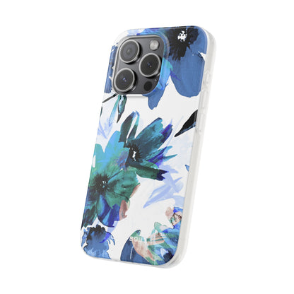 Blue Blossom Radiance iPhone 15 Pro Case - Soft