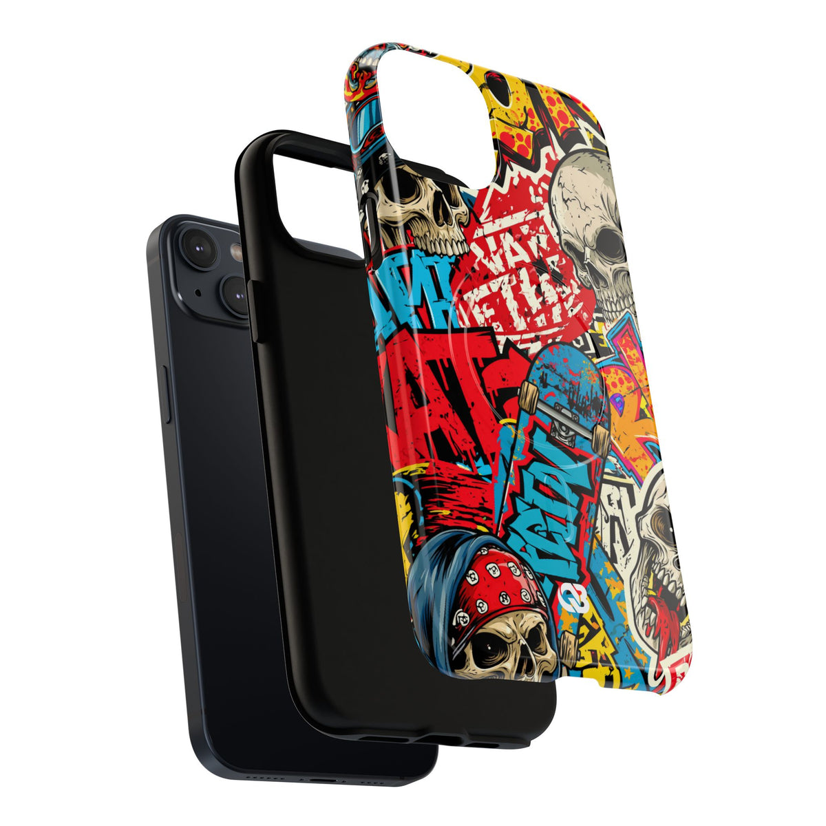 Skate Skull Riot · Tough 2.0 Magnetic Phone Case for iPhone · Red