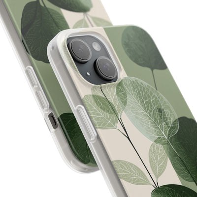 Green Lite Phone Case for iPhone - Sage Leaf Skeletals