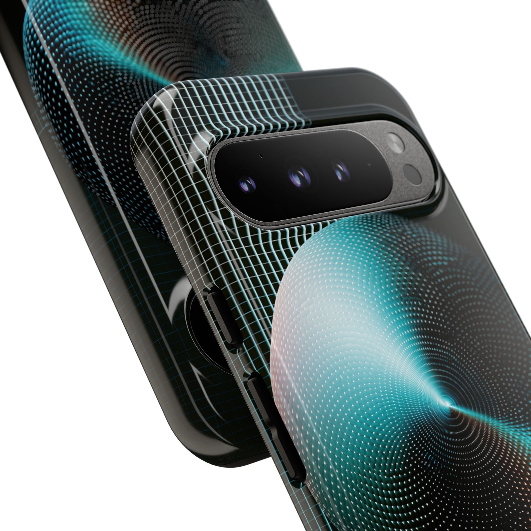 Blue Tough Phone Case for Google Pixel - Cyan Vector Sphere