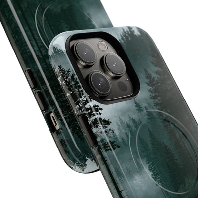 Green Tough 2.0 Magsafe Phone Case for iPhone - Misty Evergreen Mirror