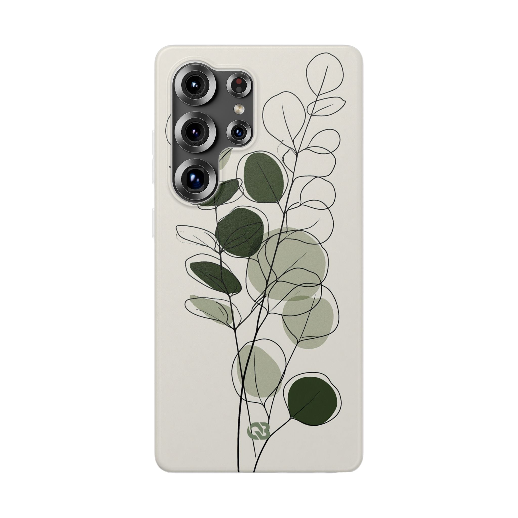 Green Lite Phone Case for Samsung - Muted Eucalyptus Sketch