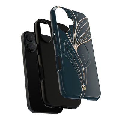 Teal Tough 2.0 Magsafe Phone Case for iPhone - Sandstone Silk Flora