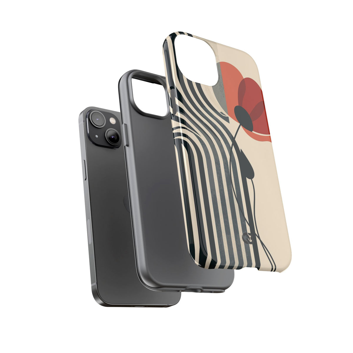 Modernist Poppy · Tough Phone Case for iPhone · Beige