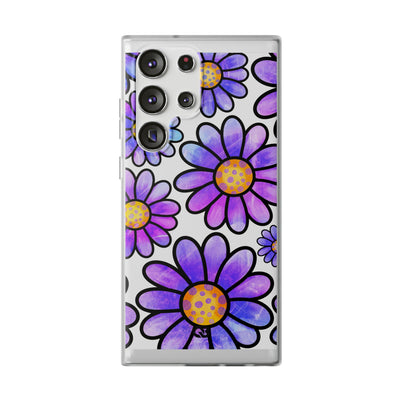 Violet Grunge Bloom · Soft Handyhülle für Samsung