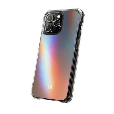 Prismatic Ray · Clear Impact Magnetic Phone Case for iPhone · Blue