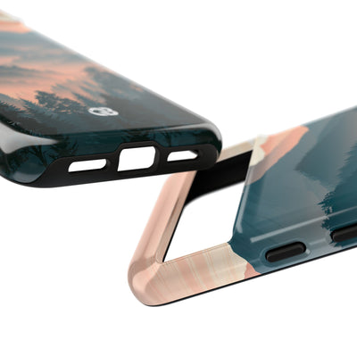 Teal Tough Phone Case for Google Pixel - Alpine Teal Horizon
