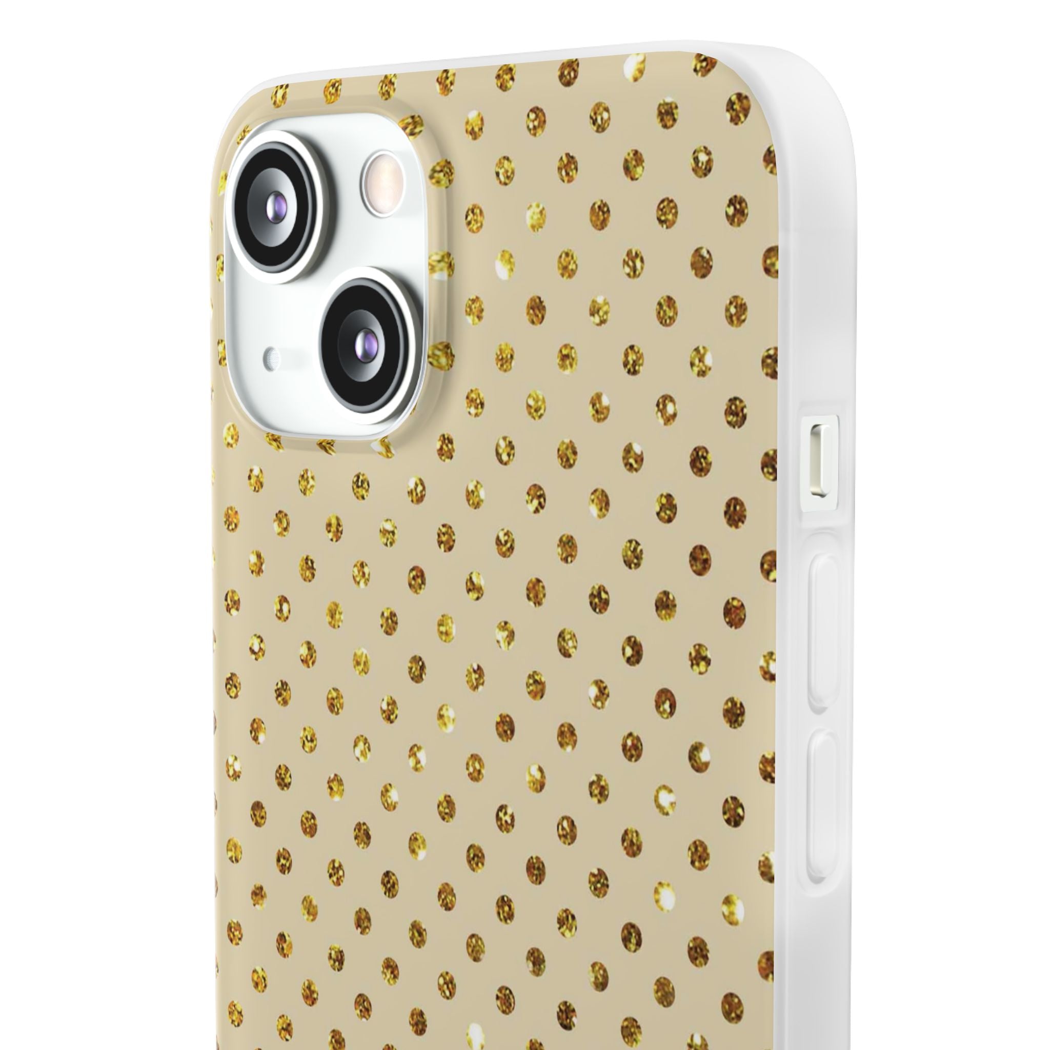 Gold Sparkle Grid iPhone 13 - Soft