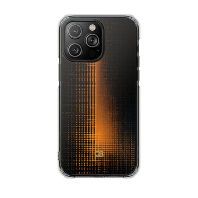 Amber Frequency · Clear Impact Magnetic Phone Case for iPhone · Orange