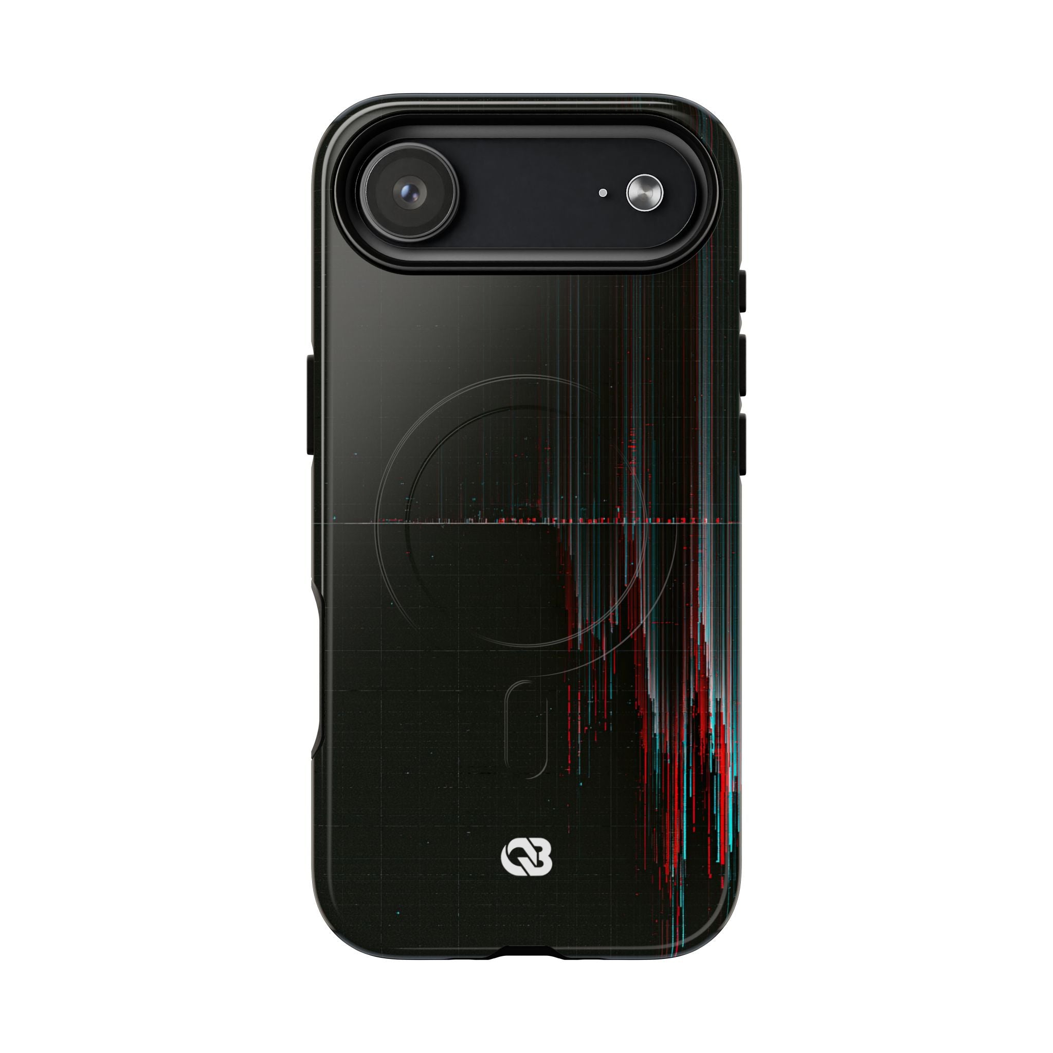 Black Tough 2.0 Magsafe Phone Case for iPhone - Corrupted Data Stream