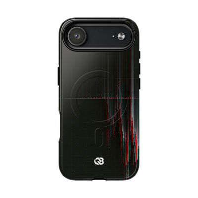 Black Tough 2.0 Magsafe Phone Case for iPhone - Corrupted Data Stream