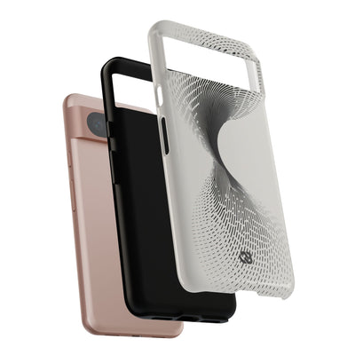 White Tough Phone Case for Google Pixel - Linear Torsion Grid
