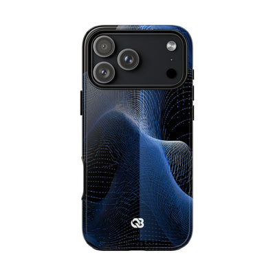 Blue Tough Phone Case for iPhone - Electric Blue Flux