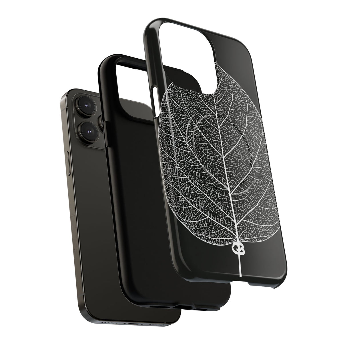 Monochrome Leaf Skeleton · Tough 2.0 Magnetic Phone Case for iPhone · Black