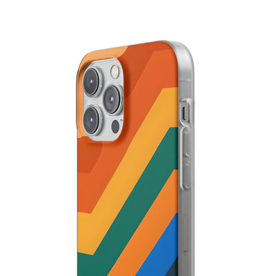 Retro Ridge Lines · Soft Phone Case for iPhone