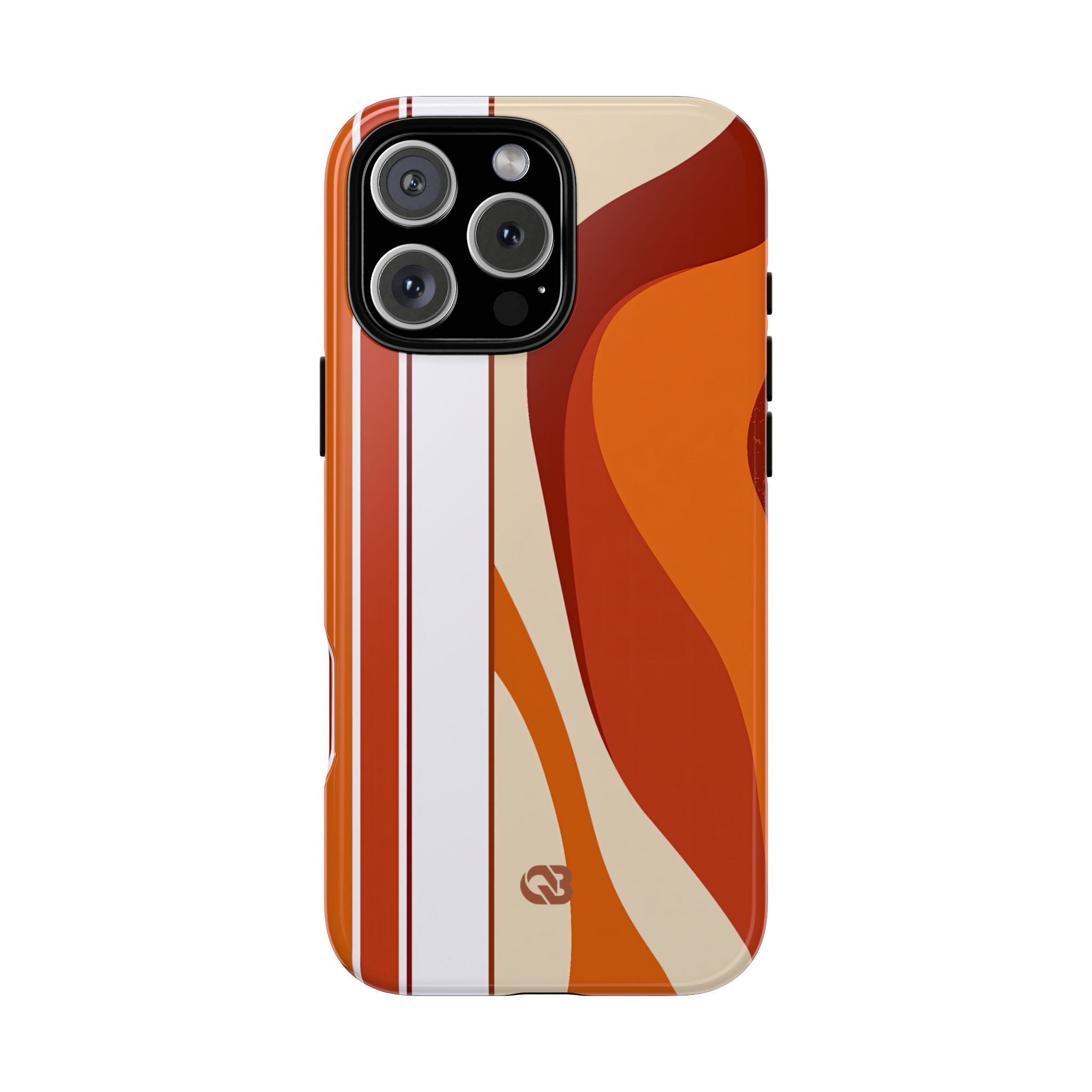 Orange Tough Phone Case for iPhone - Terracotta Metro Line