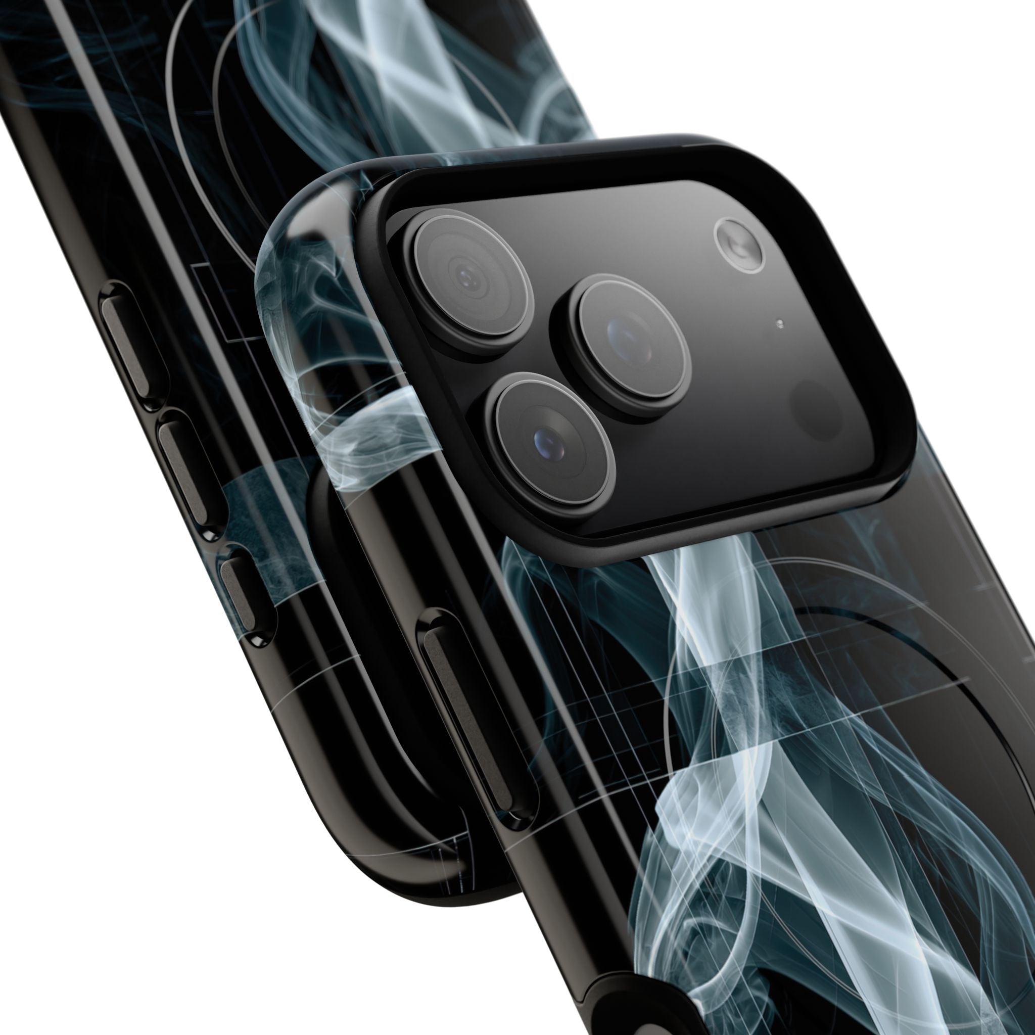 Black Tough 2.0 Magsafe Phone Case for iPhone - Arctic Vapor Grid