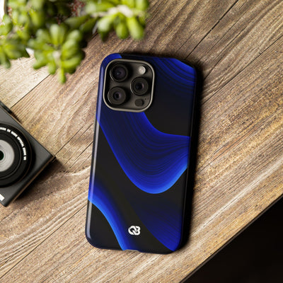 Blue Tough Phone Case for iPhone - Electric Cobalt Flow